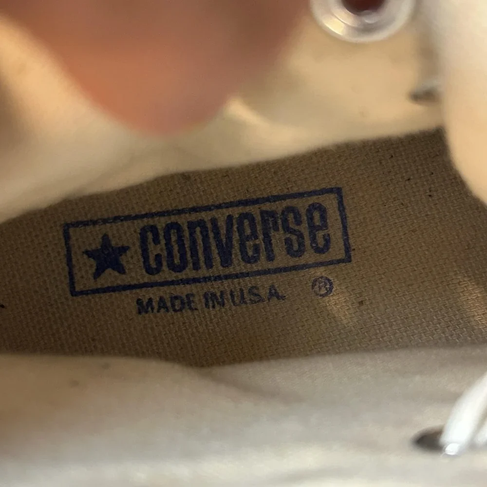 Vintage Converse Shoes Mens Size 5 Beige Chuck Taylor All Star 2 USA High Top
